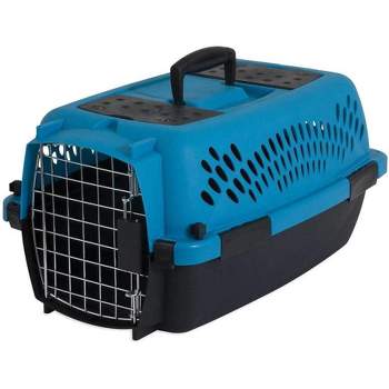 IRIS USA 19 Extra Small Pet Travel Carrier with Front and Top Access,  Black/Gray