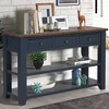 Okak 48IN Retro Console Table with Wooden Tabletop, Entryway Table with 3 Drawers and 2 Large Shelves, Accent Table for Living Room, Hallway - 3 of 4