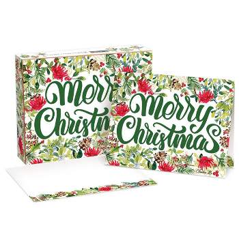 18ct Lang Christmas Greens Boxed Holiday Greeting Cards