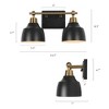 LNC Darren  Modern Vanity Lights,Matte Black and Polished Gold,Matte Black and Gold, Polished Gold and White,1 Light/2 Light/ 3 Light/4 Light - 3 of 4