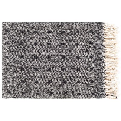 Mark & Day Mauerkirchen 50"W x 60"L Traditional Black Throw Blankets ...