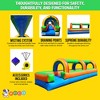 Pogo Bounce House Crossover Inflatable Water Splash and Ride Waterslide for Kids with Splash Pool, Blower and Stakes - Rainbow - 25'L x 9'W x 6'H - 4 of 4