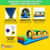 Pogo Bounce House Crossover Inflatable Water Slip and Splash Slide for Kids with Splash Pool, Blower and Stakes - Rainbow - 25'L x 9'W x 6'H - image 4 of 4