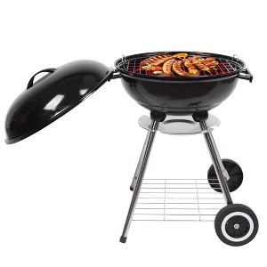 ROVSUN 18inch BBQ Charcoal Grill, Outdoor Portable Kettle Barbecue Grill with Stand, Heat Control,Camping Patio Backyard Picnic - 1 of 4