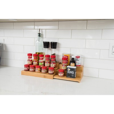 Expandable Bamboo 3-Tier Step Shelf Spice Rack