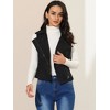 INSPIRE CHIC Women's Faux Suede Casual Sleeveless Biker Vest Jacket - 3 of 4