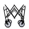 Racxily Collapsible Foldable Wagon Cart with Strapping System, Beach Utility Wagon Grocery Carts, for Shopping Sports Gardeing Fishing Supports 225lbs - 4 of 4