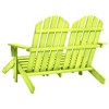 vidaXL Garden Chair White Fir Wood 2-seater Ergonomic Adirondack Chair - Green - 4 of 4
