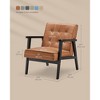 SONGMICS Accent Leisure Chair Mid-Century Modern Arm Chair with Solid Wood Armrests and Legs 1-Seat Cushioned Sofa - 2 of 4