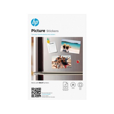 HP Inc. Picture Stickers 4 x 6 in. (101 x 152 mm) 25 sheets