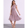 Allegra K Women's Sleeveless Smocked Waist Gilding Metallic Stars Chiffon Party Dress - 4 of 4
