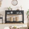 Nasitip 43''Entryway Table, Wood Console Table with 2 Glass Drawers, 2 Tier Sofa Table with Storage for Living Room,Entryway - 2 of 4