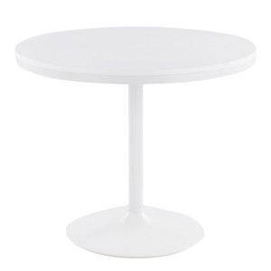 Sapphtopaz Round Dining Table Kitchen Table Industrial Dining Table in Antique Metal and Wood for Dining Room, Small Spaces - 1 of 4