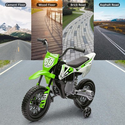 Electric Motorcycle for Kids, 12V Electric Dirt Bike Ride on Toy with 2 * 25W Motor