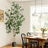 4/5/6/7FT Artificial Ficus Tree with Black Planter - Realistic Wood Trunk, Green Moss & Fruits for Home/Office Decor - 4 of 4