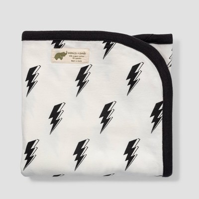 Image of Layette by Monica + Andy Home Swaddle Blanket - Lightning Strike