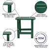 Emma and Oliver Indoor/Outdoor Polyresin Adirondack Side Table for Porch, Patio, or Sunroom - 3 of 4