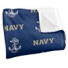 Us Naval Academy Logo Pattern Silky 50x60 Blanket, 1 Sided - 3 of 4