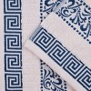 100% Cotton Medium Weight Floral Infinity Trim 3 Piece Bathroom Towel Set by Blue Nile Mills - 3 of 4