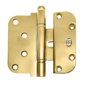 Brixwell 850-8762435 Ultimate 2D Adjustable Steel Guide Hinge Removable Pin Polished Brass Finish - 1 of 4