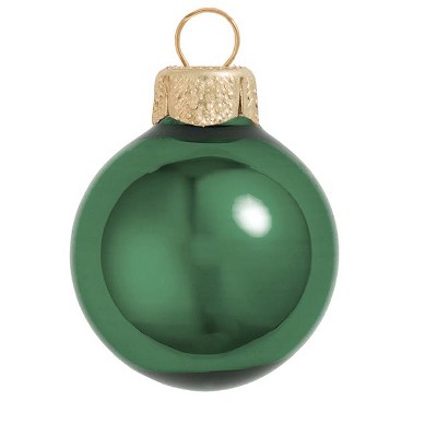 Northlight 12ct Shiny Glass Ball Christmas Ornament Set 2.75" - Emerald Green