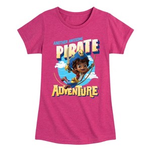 Girls' - Santiago of The Sea - Another Awesome Pirate Adventure Fitted Short Sleeve Graphic T-Shirt - 1 of 4
