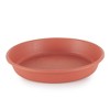 HC Companies Indoor Outdoor Classic Plastic 12 Inch Round Plant Flower Pot Planter Deep Saucer Drip Tray, Fits 10.25 Inch Pot, Clay - 2 of 4