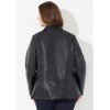 Catherines Women's Plus Size Faux Leather Moto Jacket - image 3 of 4