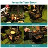 Outdoor Portable Tent Stove,Wood Burning Stove for Camping,Cast Iron Wood Stove,Tent Heaters for Camping - 2 of 4