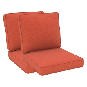 Buenhomino Outdoor Patio Chair Cushions Set, Olefin Fabric Weather-Resistant Outdoor Cushion with zipper - 1 of 4