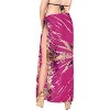 LA LEELA Women's Beach Wrap Bikini Swimwear Swim Cover Up Summer Wraps Swimsuit Beachwear Sarong Coverups Skirts for Women One Size Pink,Tie Dye - 3 of 4