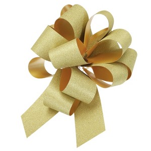 Unique Bargains Sparkly Large Pull Bow Glitter Gift Wrapping Ribbon for Wedding 10 Pcs - 1 of 4