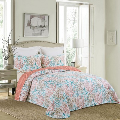 C&f Home Oceanaire Seafoam Coastal Beach Theme Queen Bedspread : Target