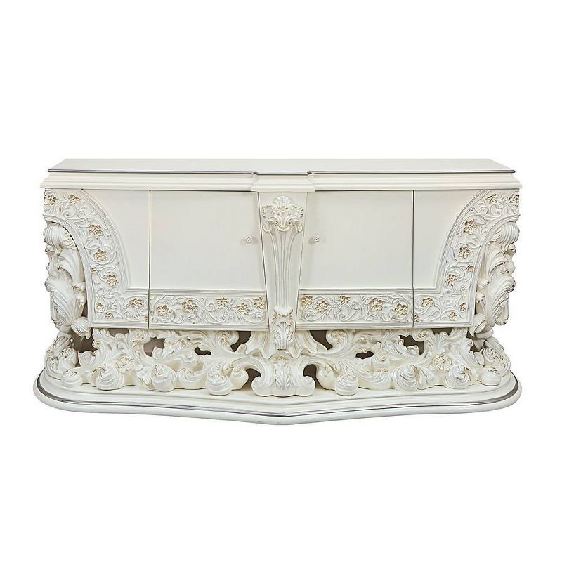 82&#34; Adara Decorative Storage Cabinet Antique White Finish - Acme Furniture, 2 of 9