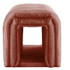 Grungis Modern Stylish Pouf Ottoman with Storage, Corduroy Foot Stool with Arch Hollow Design for Bedroom, Living Room, Brown - 4 of 4