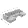 Chenille Sectional Sofa Set with Plush Seating and Fixed Cushions for Versatile Use in Living Room, Bedroom, and Office - 4 of 4
