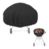 Unique Bargains Dustproof Fire pit stove Dust Cover 33.46"x33.46"x15.75" Black 1 Pc - 2 of 4