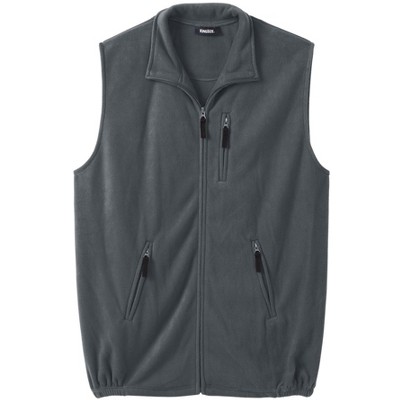 KingSize Men's Big & Tall Explorer Plush Fleece Zip Vest