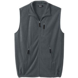 KingSize Men's Big & Tall Explorer Plush Fleece Zip Vest - 1 of 4