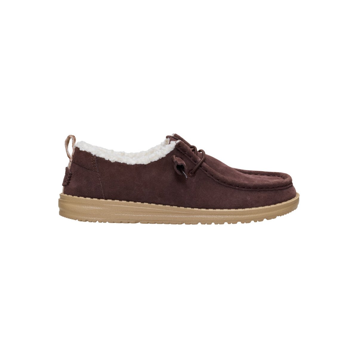 Обувь HEYDUDE Women Wendy Suede Shearling , Dark Brown, 6 — фото 8