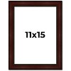 PosterPalooza | Distressed Brown Picture Frame - UV Acrylic, Foam Board Backing, Hanging Hardware - 2 of 4