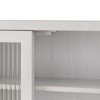 NicBex Double Glass Door Wall Cabinet, Triple Shelf Bathroom Storage w/ Towel Bar for Living Room Bathroom Kitchen Dining Room - 3 of 4