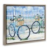 Stupell Industries Bicycles at Beach Fence Floating Frame Canvas Art - 2 of 4