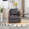 30.12"W Corduroy Upholstered 360 Degree Swivel Barrel Chair, Comfortable Accent Sofa Chair - ModernLuxe - 2 of 4