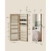 SONGMICS Jewelry Cabinet Storage Wall-Mounted Jewelry Organizer Armoire Full-Length Mirror - 2 of 4