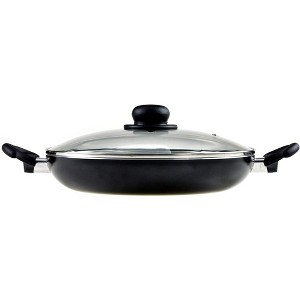 RAVELLI Italia Linea 30 Non Stick Saute Pan with Glass Lid - Italian Culinary Excellence in Every Sauté - 1 of 4
