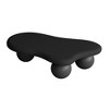 NicBex Coffee Tables for Living Room 39.37" Modern Cloud Shaped Coffee Table Curved Profile Design Coffee Table with Cylindrical Legs - 3 of 4