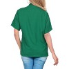 LA LEELA Womens Summer's Casual Blouse Shirt Blouses Short Sleeve Button Up Dress Tops Tee Shirts Coverup Hawaiian Dresses for Women - 3 of 4