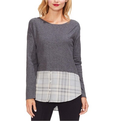 Vince Camuto Womens Layered Look Pullover Blouse