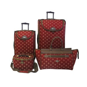 American Flyer Fleur De Lis 4-Piece Luggage Set - 1 of 4